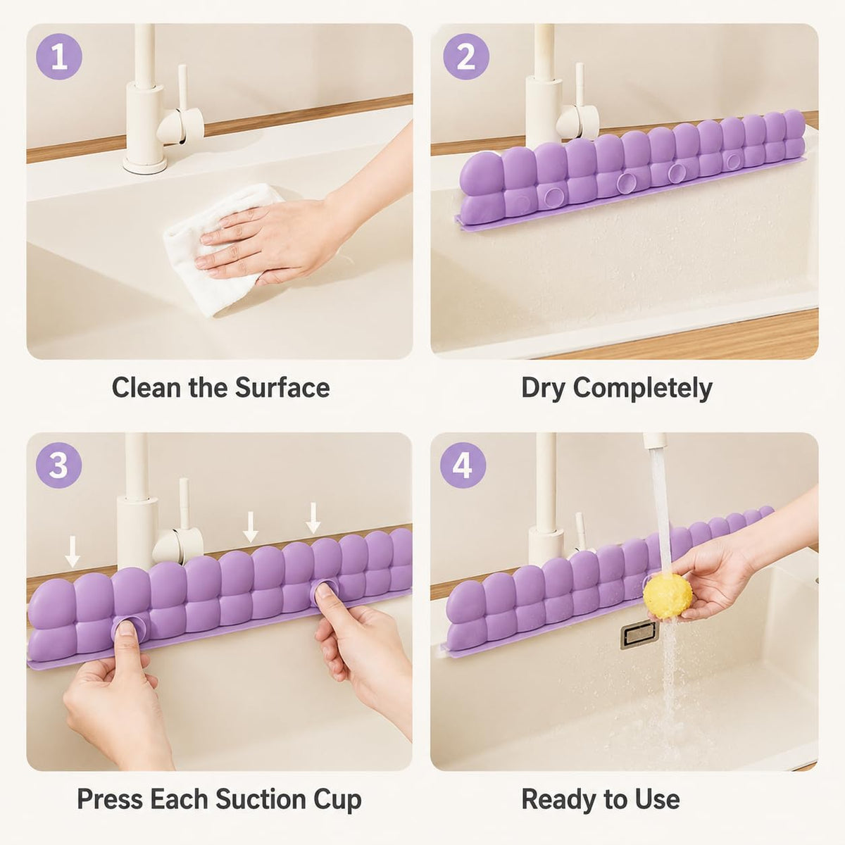 HINLEX Silicone Sink Splash Guard