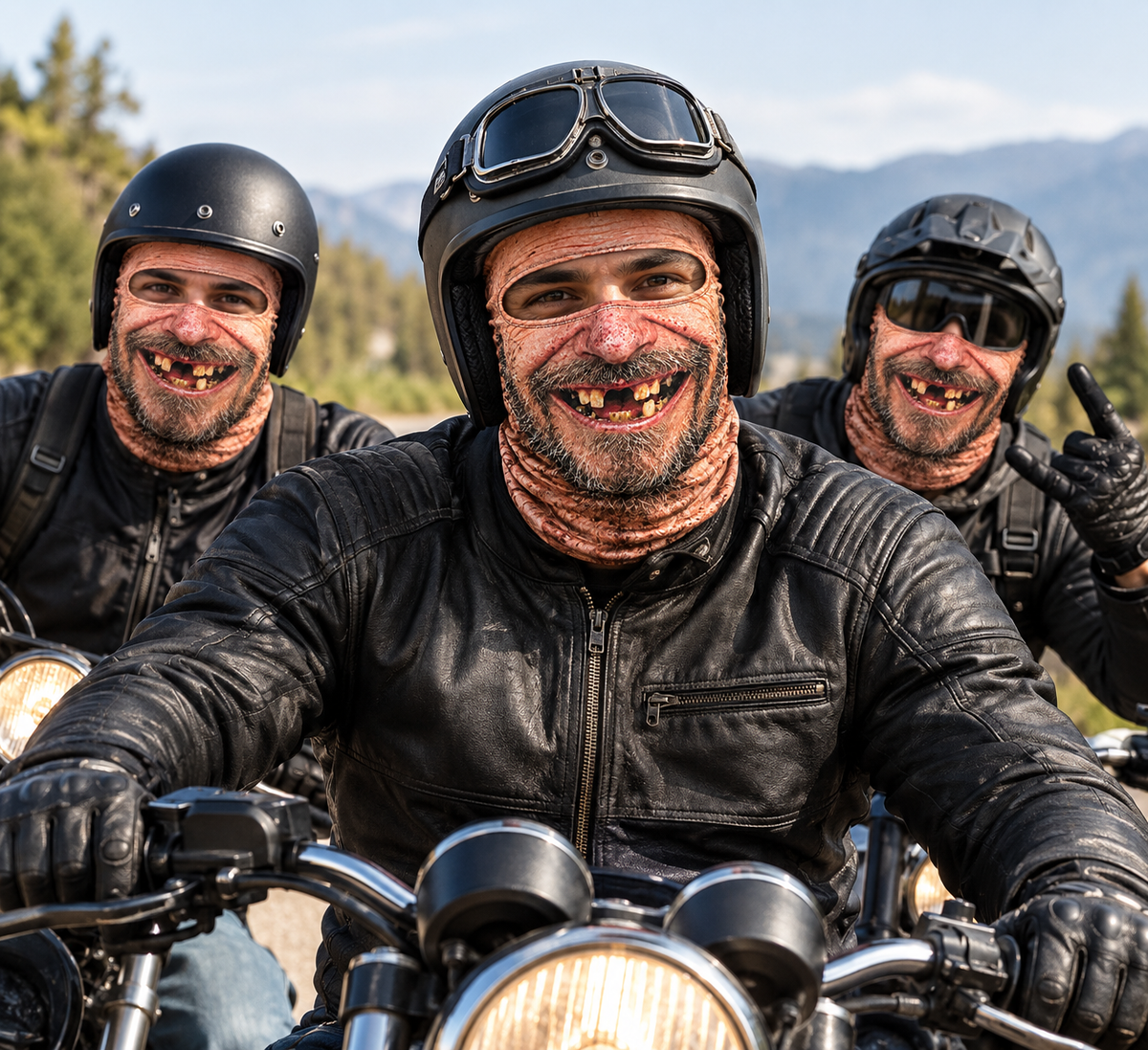Grandpa Biker Face Mask