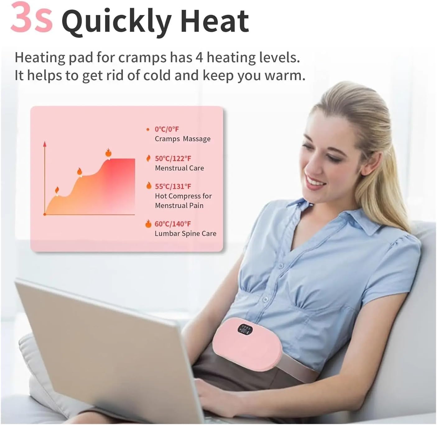 HINLEX - Heating Pad for Menstrual Cramps Relief