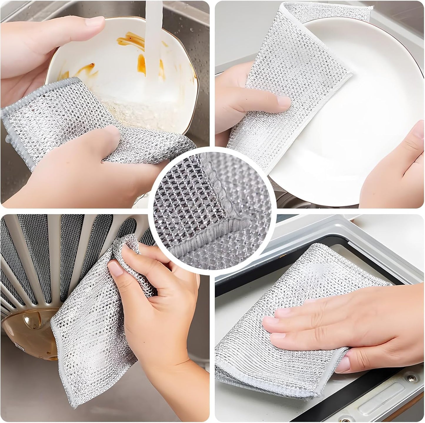 Non-Scratch Metal Dishcloths (10 Piece)