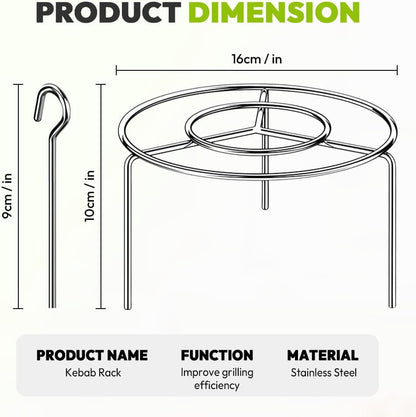 Multi Purpose Skewer Stand for BBQ or Grill