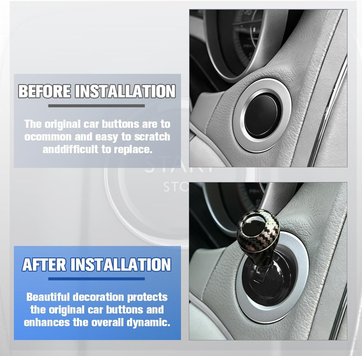 Car Joystick Push to Start Button Cover