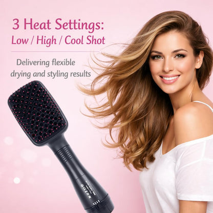 2-in-1 Hair Dryer Brush & Hot Air Styling Brush