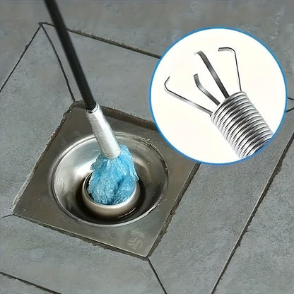 Drain Snake & Pickup Tool, 4-Claw Grabber for Cleaning