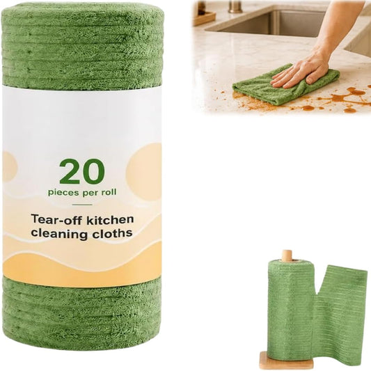 Tearable Plush Microfiber Cleaning Cloth(2 Pcs)
