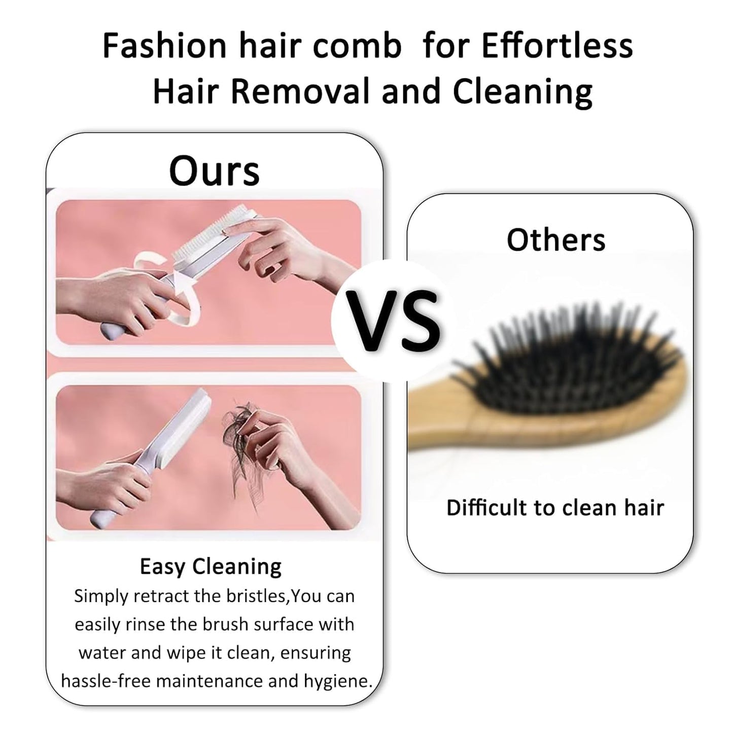 One-click Clean Hair Brushes for Women