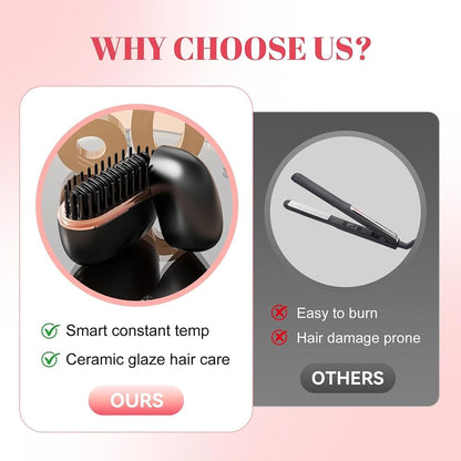 Portable Rechargeable Hair Straightening Comb