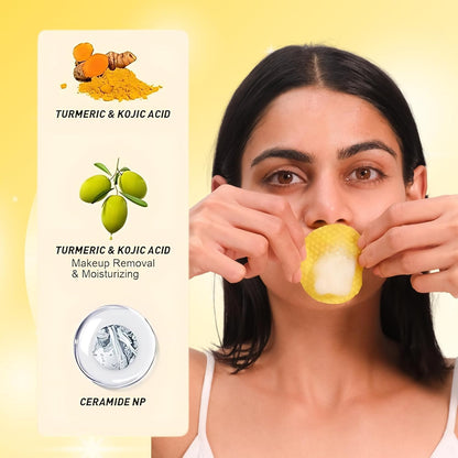Turmeric Cleansing Pads – Brightening Face Wipes for Glowing Skin(60Pcs)