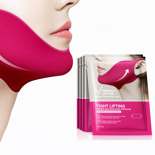 V Lifting Chin Mask, Double Chin Lifting Band(Pack of 3,Maroon)