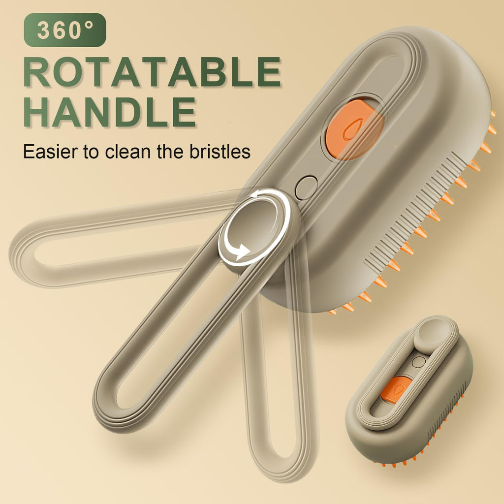 4 in 1 Cat Steam Brush for Shedding