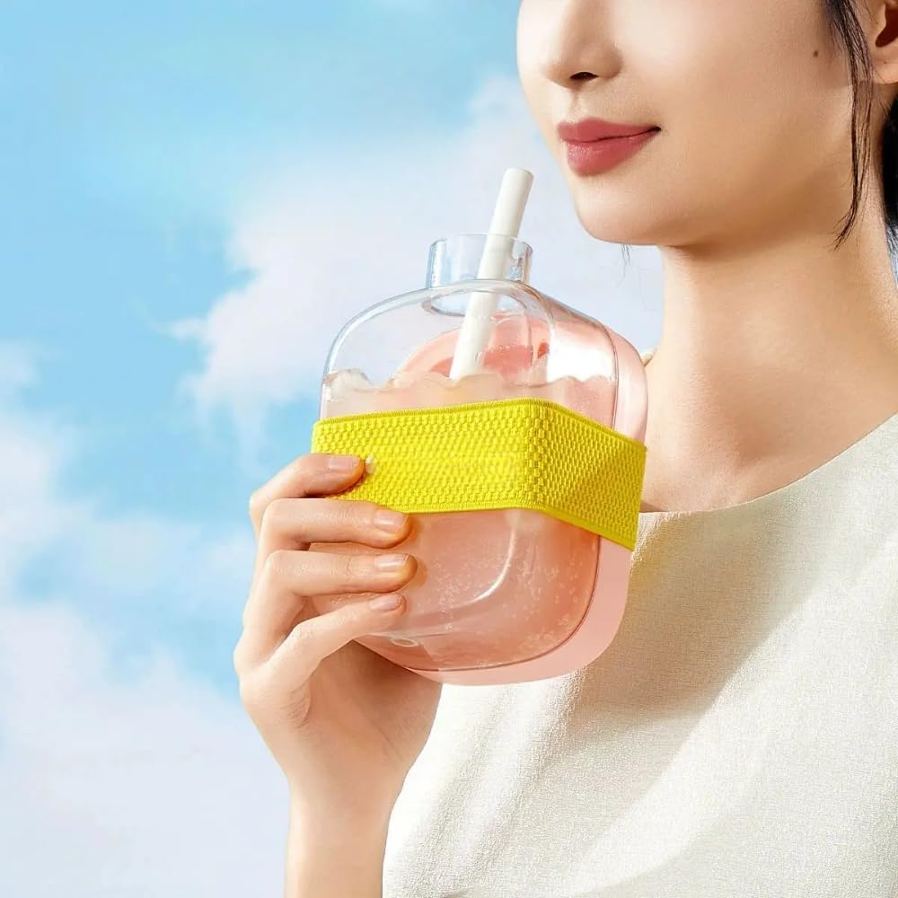 2-in-1 Water Bottle with Silicone Ice Cube Tray