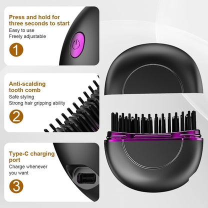 Portable Rechargeable Hair Straightening Comb