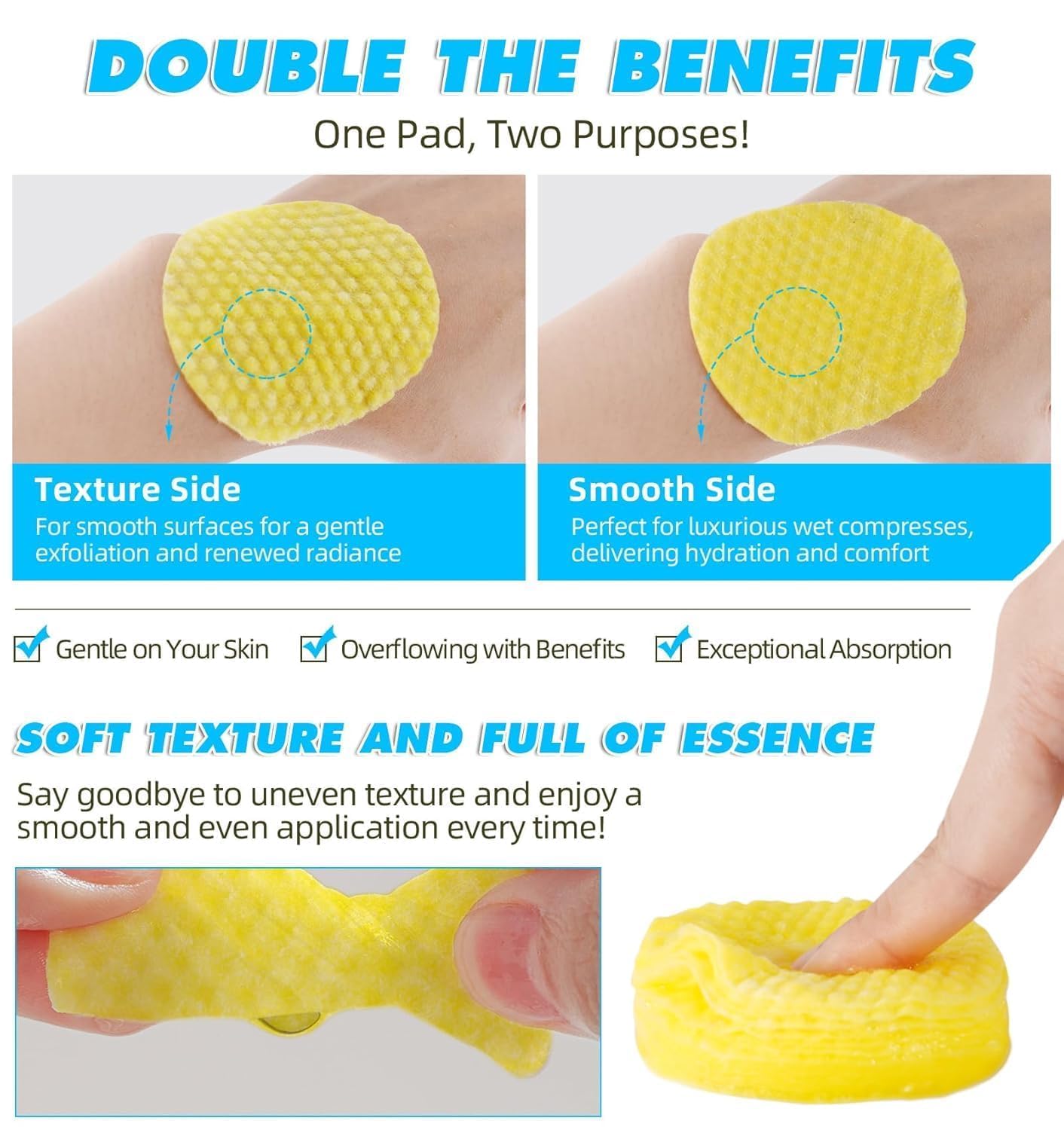 Turmeric Cleansing Pads – Brightening Face Wipes for Glowing Skin(60Pcs)