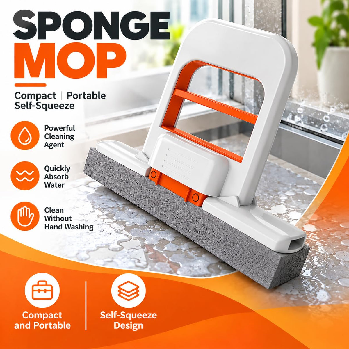 Multi Functional Mini Mop Retractable Wet Amp
