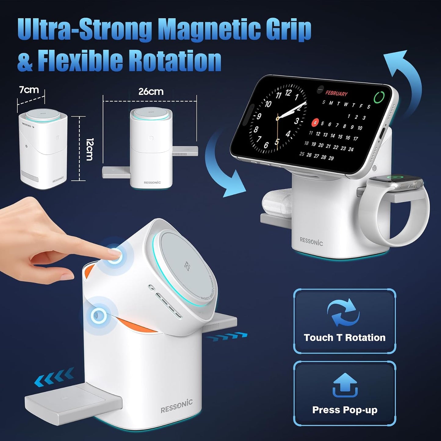 3 in 1 Magnetic Wireless Fast Charging Station