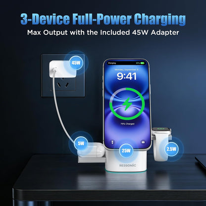 3 in 1 Magnetic Wireless Fast Charging Station