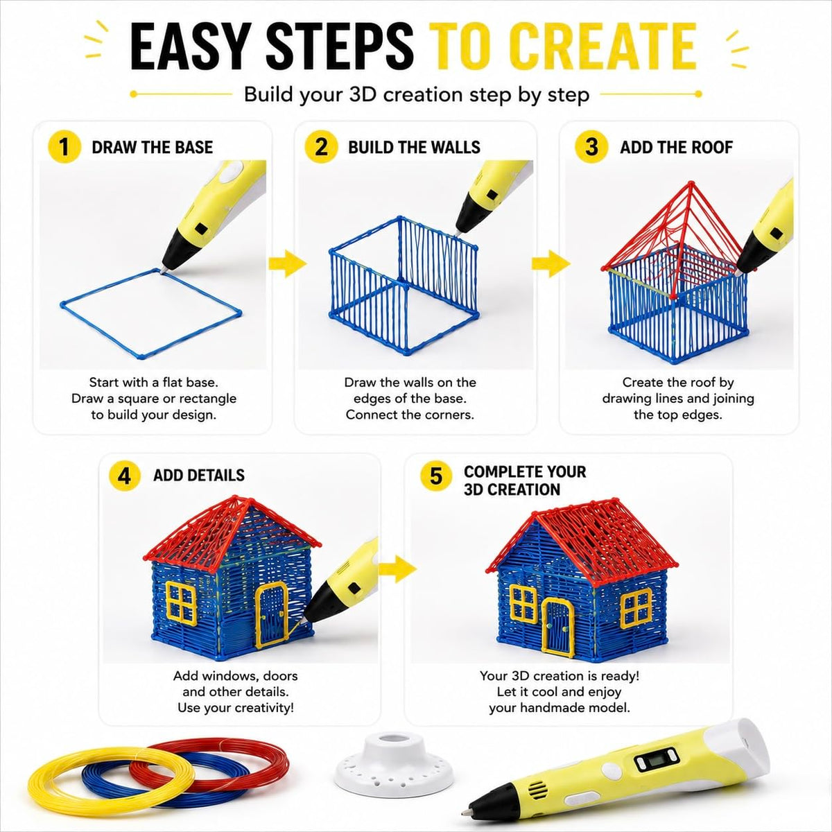 3D Printing Pen Kit for Kids & Adults
