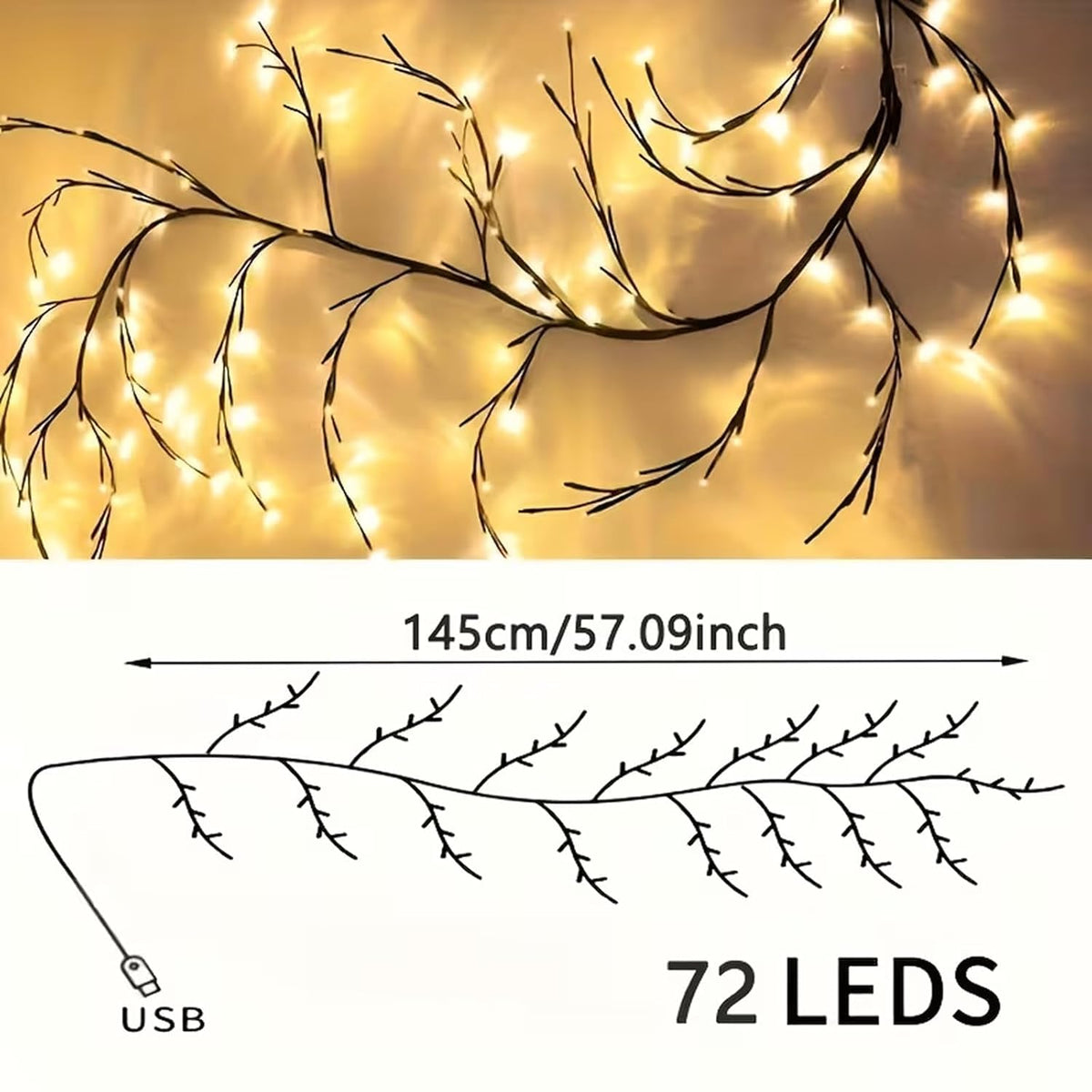 Enchanted Willow Vine Lights Tree For Christmas