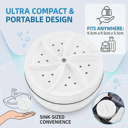 Ultrasonic Turbo Portable Washer with USB Charging
