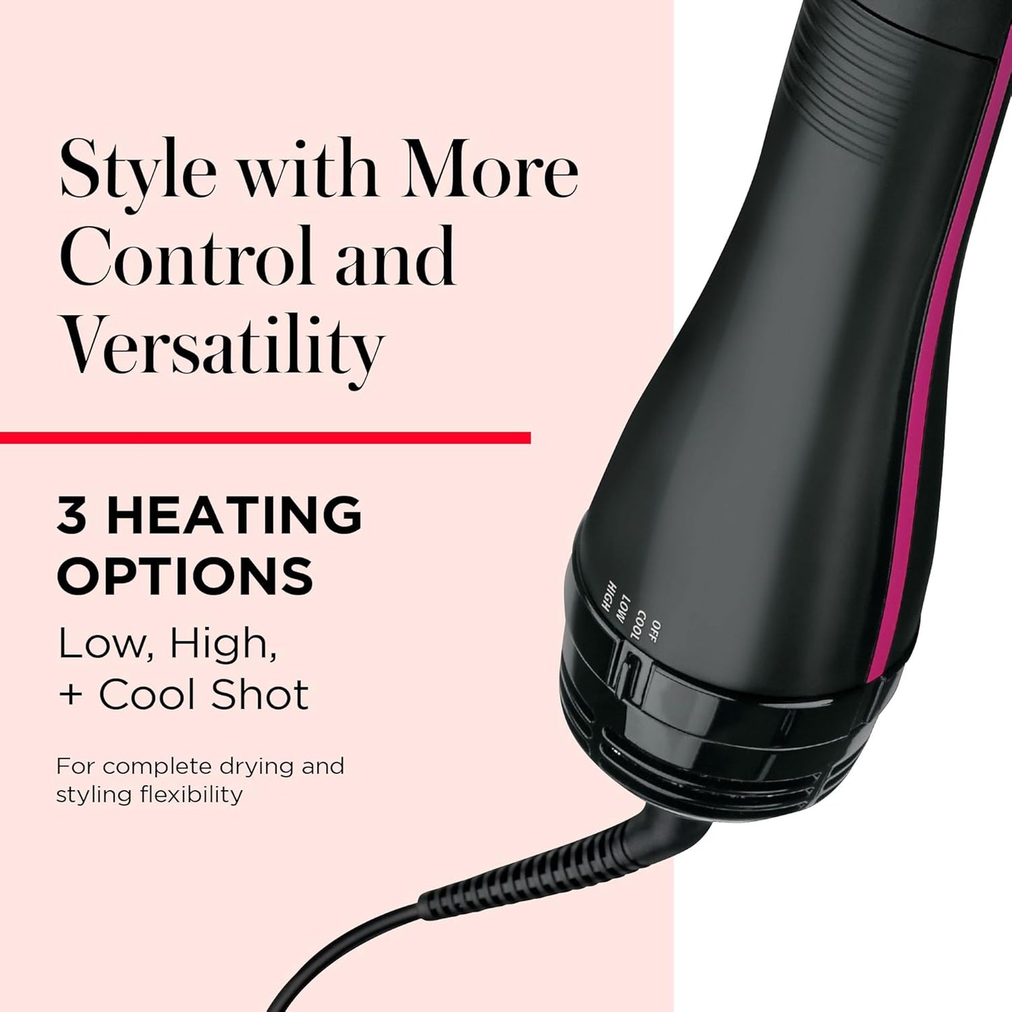 2-in-1 Hair Dryer Brush & Hot Air Styling Brush