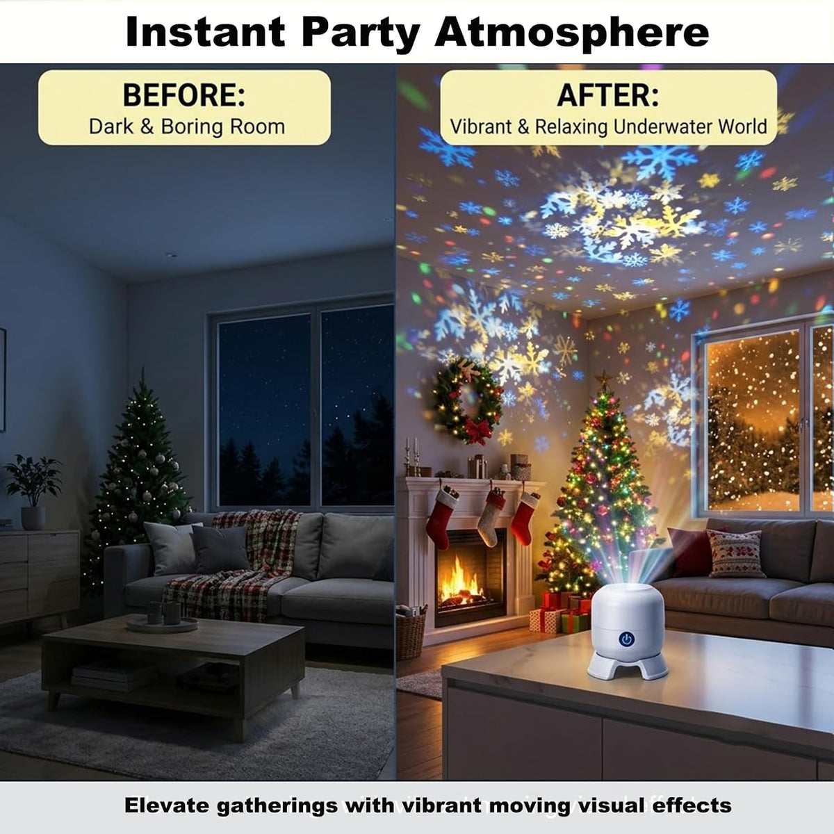 Dynamic Rotating  Christmas Projector Light