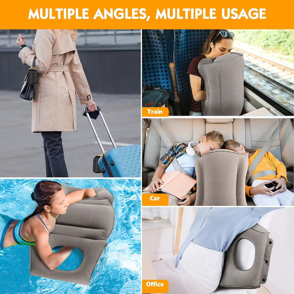 Inflatable Travel Pillow for Traveling