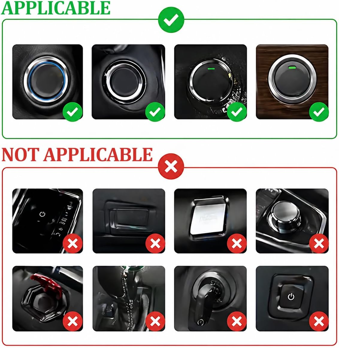 Car Joystick Push to Start Button Cover