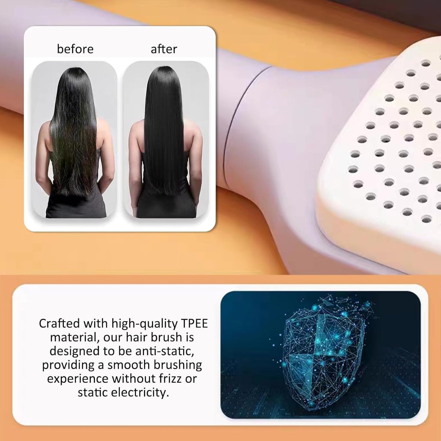 One-click Clean Hair Brushes for Women