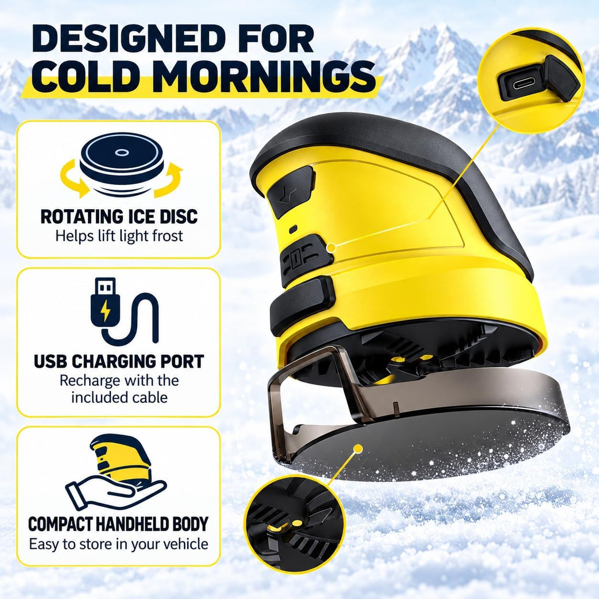 Electric Ice Scraper for Car Windshield