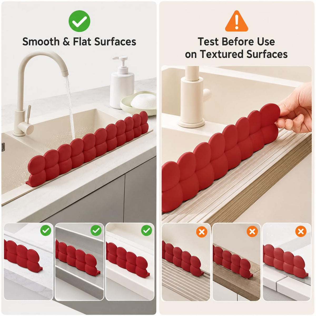 HINLEX Silicone Sink Splash Guard