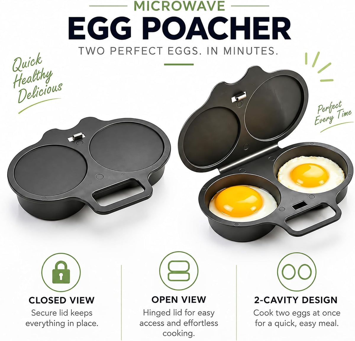 Egg Cooker with Lid and Handle