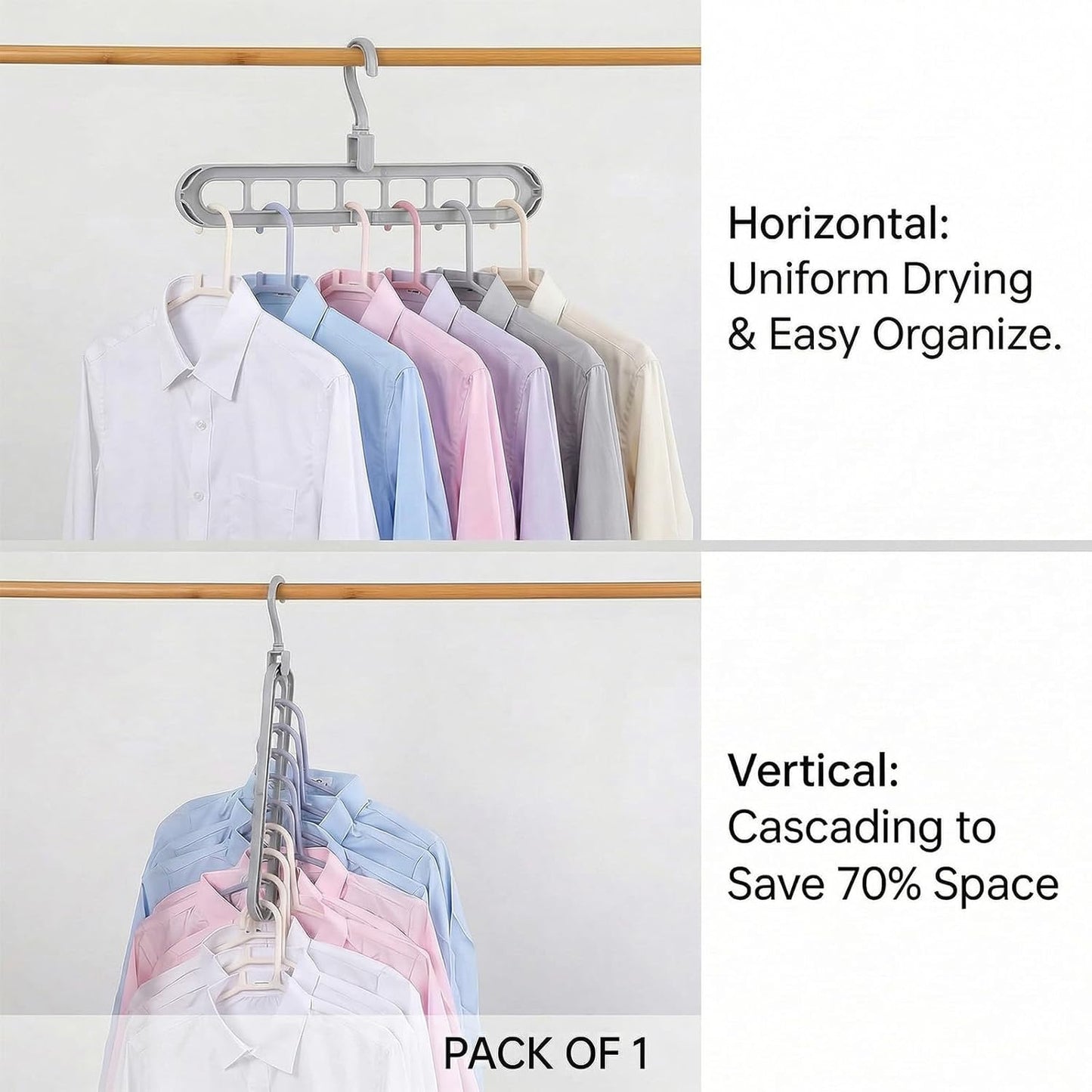 9 in 1 Space Saving Clothes Hanger(2Pcs)