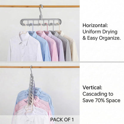 9 in 1 Space Saving Clothes Hanger(2Pcs)