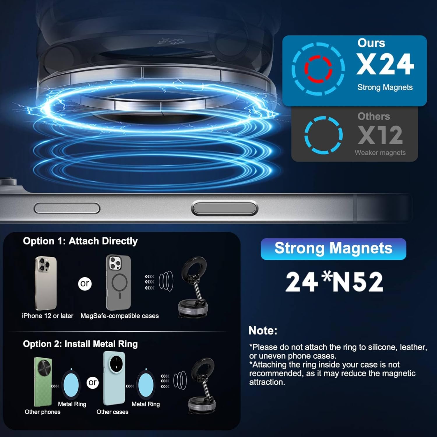 Magnetic Car Phone Holder for Magsafe