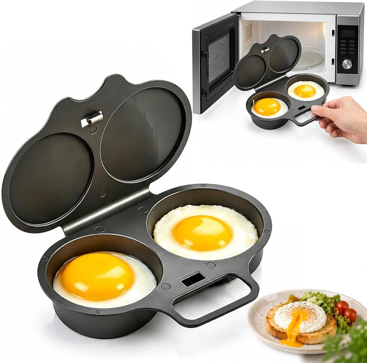 Egg Cooker with Lid and Handle
