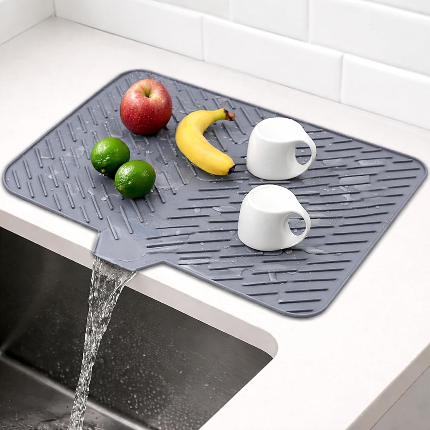 Silicone Dish Drying Mat for Kitchen Countertop