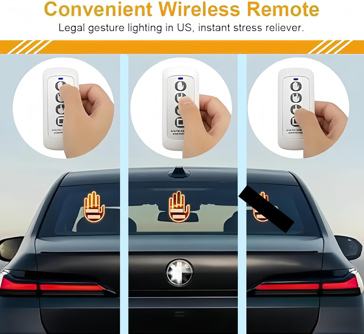 Car gesture light with remote control