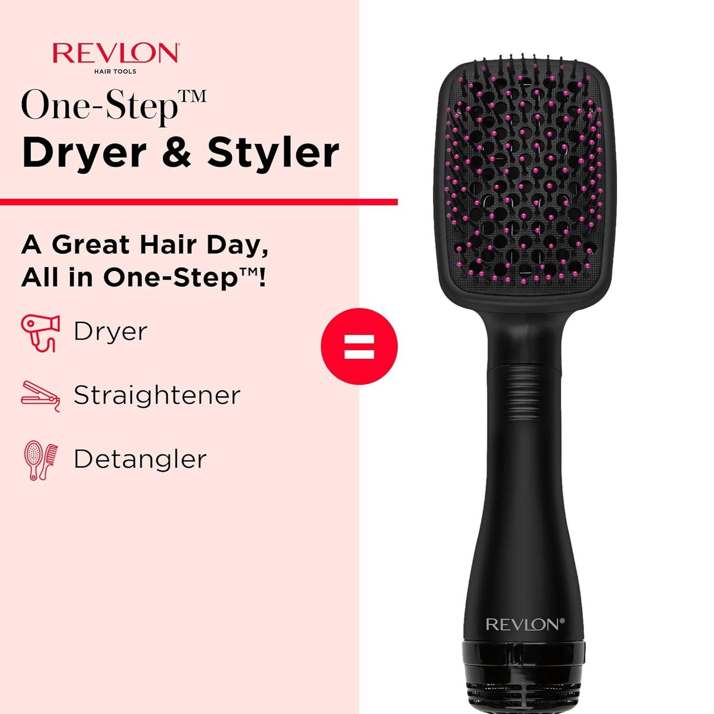 2-in-1 Hair Dryer Brush & Hot Air Styling Brush