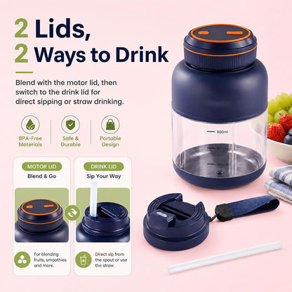 Rechargeable Portable Blender Cordless with 38 Blades