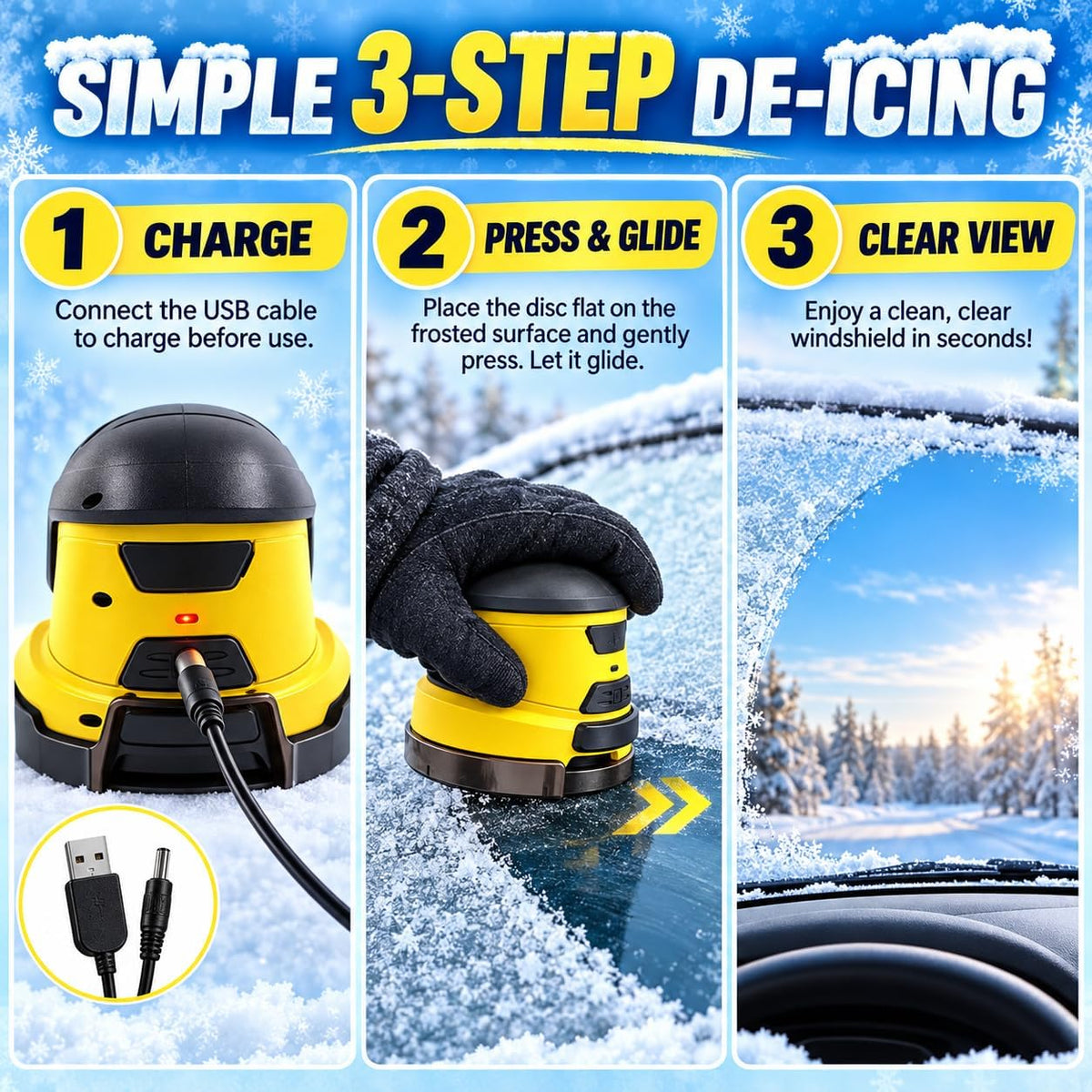 Electric Ice Scraper for Car Windshield