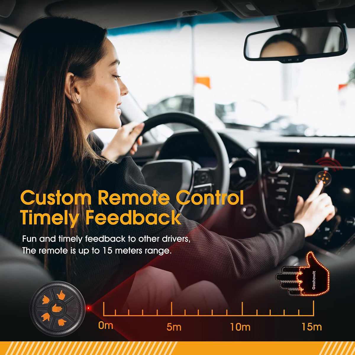 Car gesture light with remote control