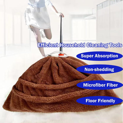 2 Pack Broom Cloth Covers Wet or Dry Cleaning Mops (Blue)