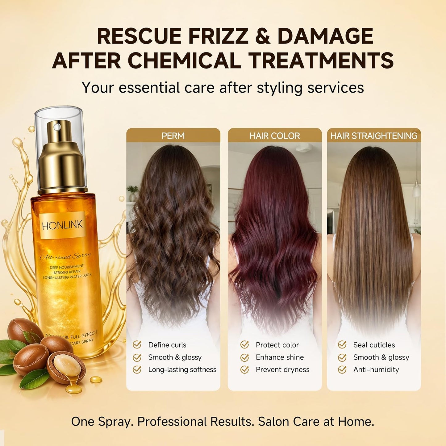 Argan Oil Anti-Frizz Hair Spray for Women