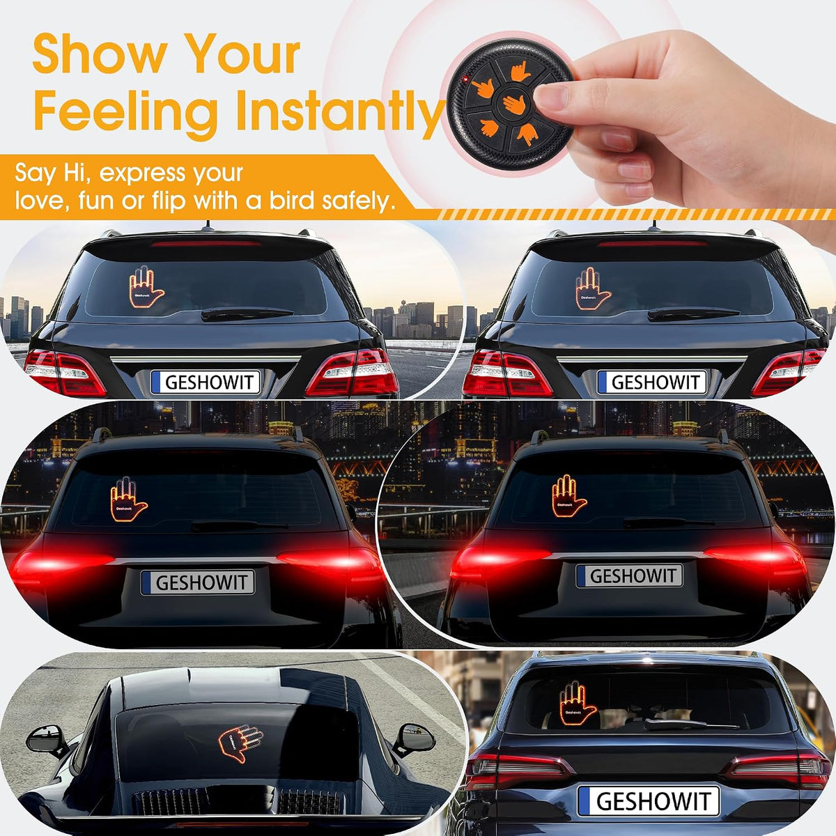 Car gesture light with remote control