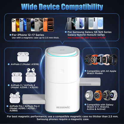 3 in 1 Magnetic Wireless Fast Charging Station