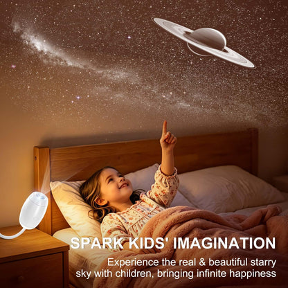 Galaxy Projector Night Light for Bedroom - 2 in 1 USB Starry Sky Led Lamp