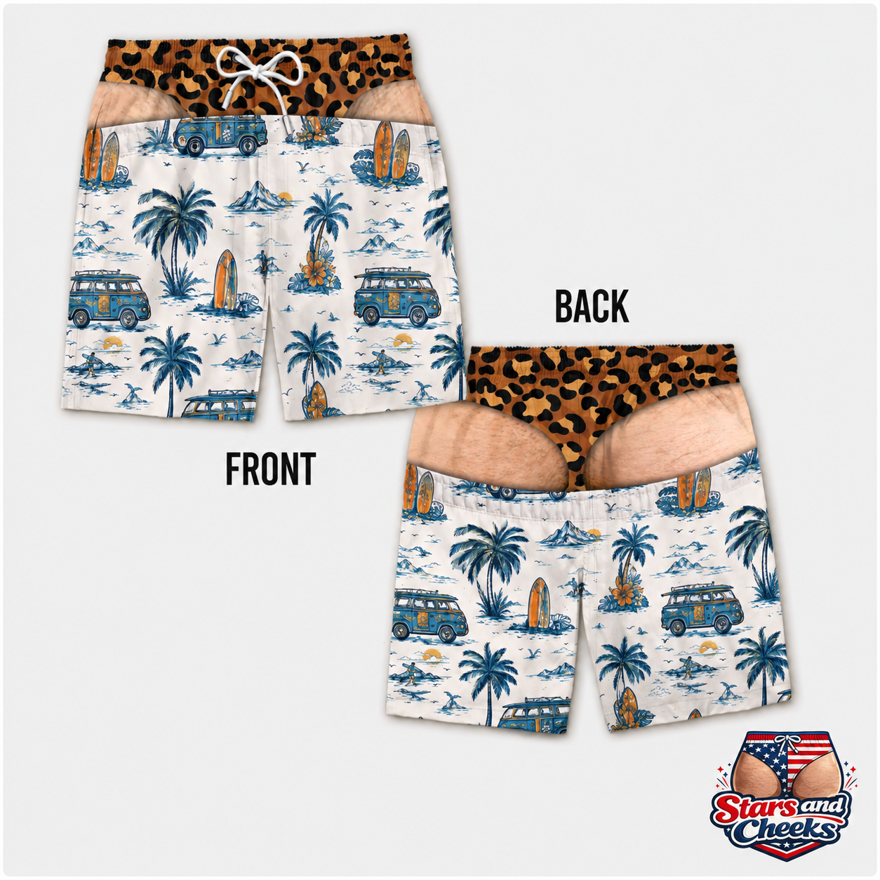 Funny Patriotic Men Swim Trunks