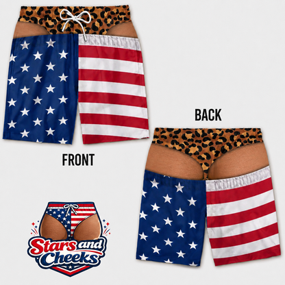 Funny Patriotic Men Swim Trunks