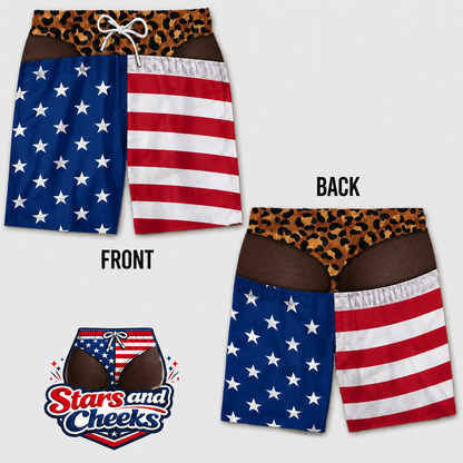Funny Patriotic Men Swim Trunks