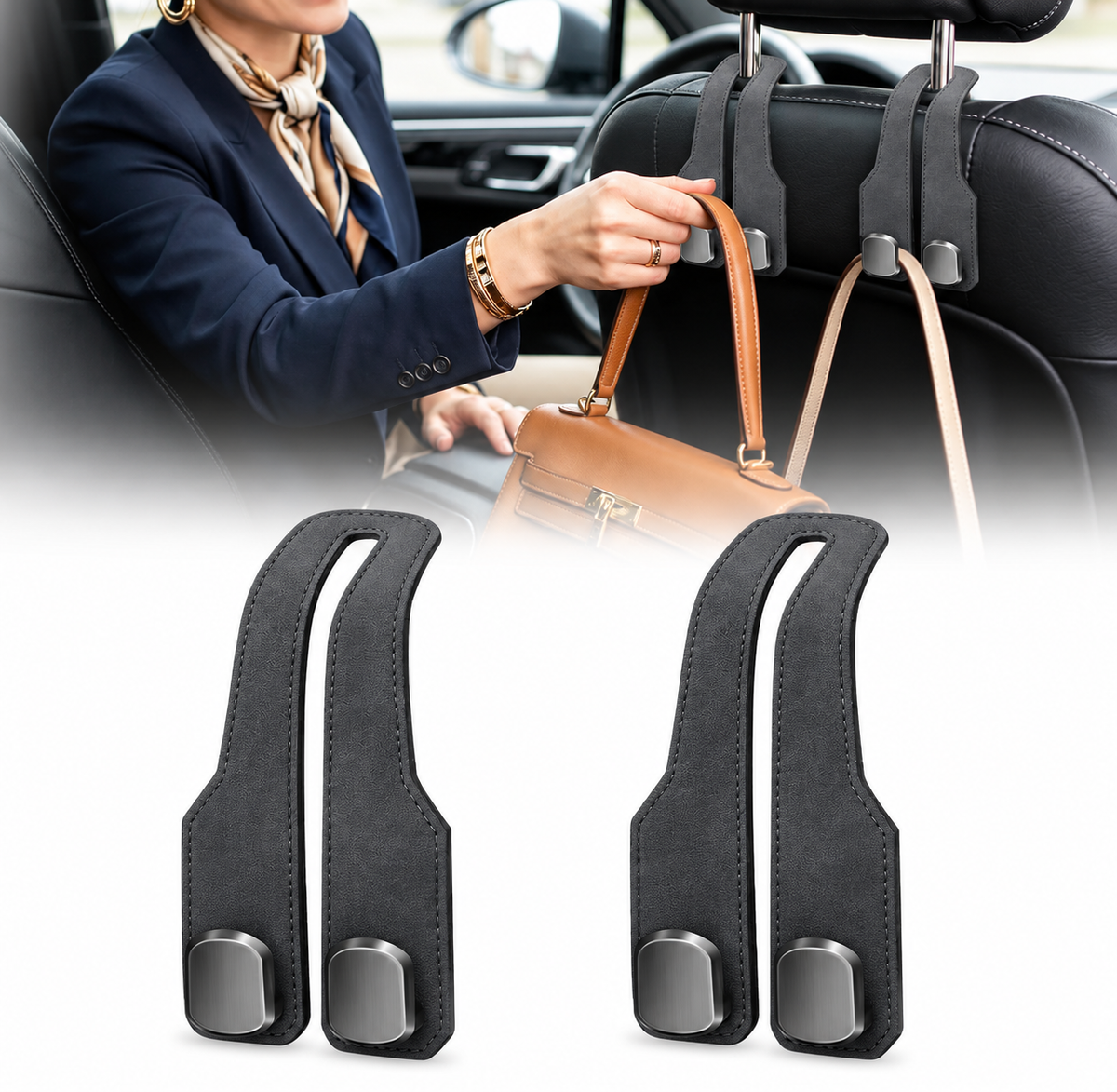 Car Headrest Organizer - Dualhook